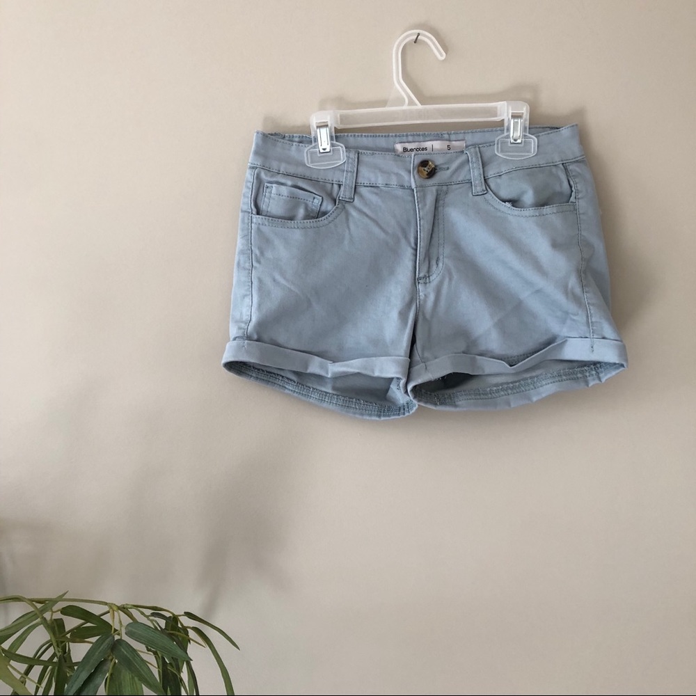 Baby blue shorts